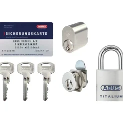 Abus NX21 LÅSESÆT NIKKEL SÆT^ Tilbehør Låse
