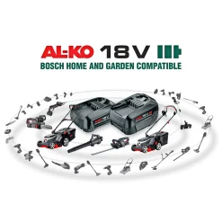 AL-KO SMART CONNECT 382LI PREMIUM PLÆNEKLIPPER BATTERI 18V MED BATTERI OG LADER^ Plæneklippere
