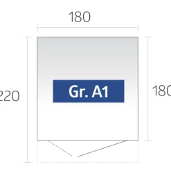 Biohort AVANTGARDE A1 REDSKABSRUM SØLV METALLIC 3,96 M2^ Stålskure