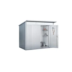 Biohort AVANTGARDE A5 REDSKABSRUM SØLV METALLIC 5,72 M2^ Stålskure