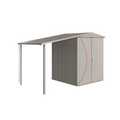 Biohort EUROPA STR. 2 REDSKABSRUM SØLV METALLIC 2,68 M2^ Stålskure