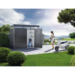Biohort HIGHLINE H3 REDSKABSRUM MØRKEGRÅ METALLIC 6,46 M2^ Stålskure