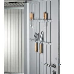 Biohort PANORAMA P1 REDSKABSRUM SØLV METALLIC 4,31 M2^ Stålskure