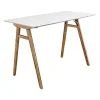 Boliginteriør BOLIGINTERIØR SKRIVEBORD HVID/NATUR 60 X 120 CM Best