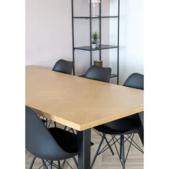 Boliginteriør BOLIGINTERIØR SPISEBORD SILDEBENSMØNSTER NATUR 90 X 200 CM Best