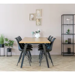 Boliginteriør BOLIGINTERIØR SPISEBORD SILDEBENSMØNSTER NATUR 90 X 200 CM Best