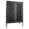 Boliginteriør BOLIGINTERIØR VITRINESKAB SORT 120 X 80 X 40 CM Outlet