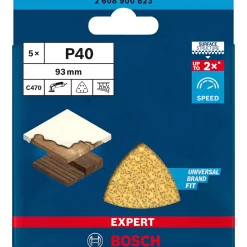 Bosch EXPERT C470 DELTA 93MM GROV SLIBEBLAD 40 5 STK^ Tilbehør Elværktøj