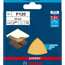 Bosch EXPERT C470 DELTA 93MM MELLEM SLIBEBLAD 120 5 STK New