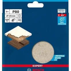 Bosch EXPERT M480 GROV SLIBERONDEL Ø125 MM 80 5 STK^ Tilbehør Elværktøj