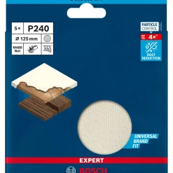 Bosch EXPERT M480 SLIBEBLAD Ø125 MM 240 5 STK New