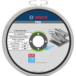 Bosch LIGE INOX, 1,0MM SKÆRESKIVE 125MM 10 STK^ Tilbehør Elværktøj