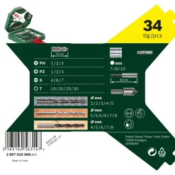 Bosch PROMOLINE 2607010608 BOR-/BITSSÆT 34 DELE^ Tilbehør Elværktøj