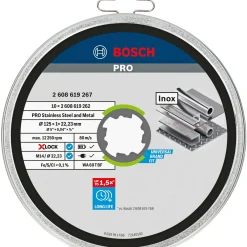 Bosch TILBEHØR X-LOCK STDI SKÆRESKIVE 125MM 10 STK Hot