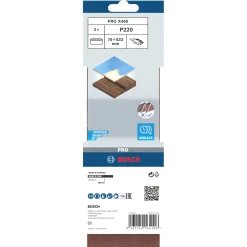 Bosch X440 75X533MM SLIBEBÅND 220 3 STK Discount