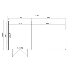 BYGNORDIC SIFF MULTIHAVEHUS 15,74 M2^ Bjælkehytter
