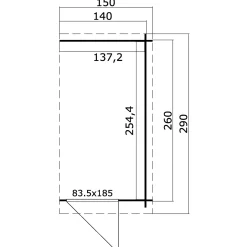 BYGNORDIC TYGE TILBYGNINGSMODUL 3,42 M2 New