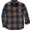 Carhartt LONG-SLEEVE PLAID SHIRT SKJORTE L RED DUCK^ Trøjer & T-Shirts