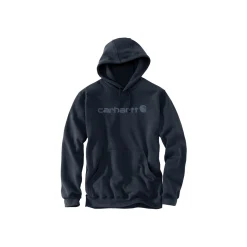 Carhartt MARQUETTE LOGO SWEATSHIRT HÆTTETRØJE S NAVY BLÅ