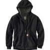 Carhartt SHERPA LINED MIDWEIGHT ZIP SWEATJAKKE L SORT Clearance