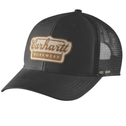 Carhartt TWILL MESH-BACK SCRIPT PATCH CAP KASKET SORT OFA^ Arbejdstøj Tilbehør