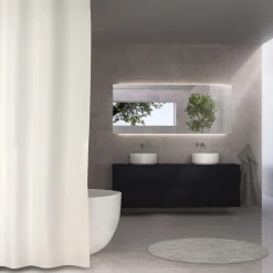 Debel UNI BADEFORHÆNG HVID 120 X 200^ Tilbehør Badeværelse
