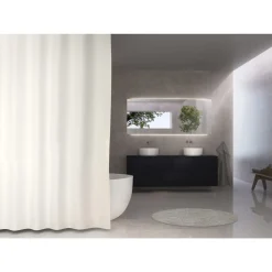 Debel UNI BADEFORHÆNG HVID 180 X 200^ Tilbehør Badeværelse
