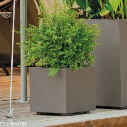 Deroma MILLENIUM 208-623 PLANTEKASSE PLASTIK SANDSTEN 49X49X49 CM^ Havekrukker