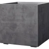 Deroma MILLENIUM 208-619 PLANTEKASSE PLASTIK ANTRACITGRÅ 39X39X39 CM^ Havekrukker