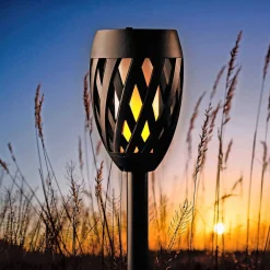 Det Gamle Apotek GLOWFIRE SOLCELLE FAKKEL SORT 58 CM^ Solcellelamper