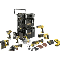 Dewalt DCK853P4 8-PAK SKRUEMASKINESÆT AKKU MED BATTERI OG LADER Clearance