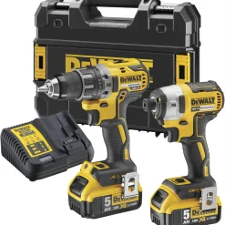 Dewalt DCK268P2T SKRUEMASKINESÆT AKKU MED BATTERI OG LADER Outlet