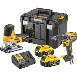 Dewalt DCK298P2T SKRUEMASKINESÆT AKKU MED BATTERI OG LADER^ Bore- & Skruemaskiner