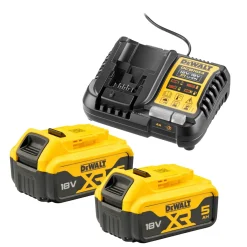 Dewalt 18V XR 5.0AH BATTERI OG DCB1104 BATTERISÆT 18V 1,5-6,0 AH^ Batterier & Ladere