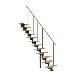 Dolle BOSTON PLADSBESP. TRAPPE SORT EG SHAPE 6 GELÆNDER 12 TRIN^ Trapper