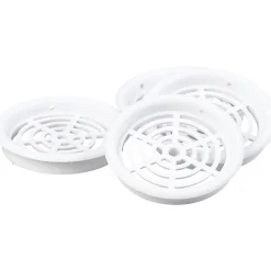 Duka 61.1, Ø43 MM, 4 STK. SKABSRIST HVID^ Ventilationsriste