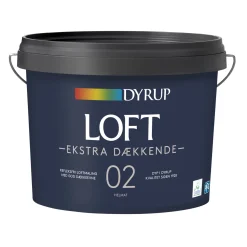 Dyrup 02 EKSTRA DÆKKENDE LOFTSMALING 9 L HVID Clearance