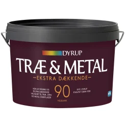 Dyrup 90 EKSTRA DÆKKENDE TRÆ- OG METALMALING 2,25 L HVID Clearance