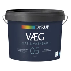 Dyrup 05 MAT & VASKBAR VÆGMALING 9 L HVID^ Vægmaling