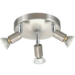 Eglo MINI RONDEL SKINNESPOT BØRSTET STÅL GU10 3X3W