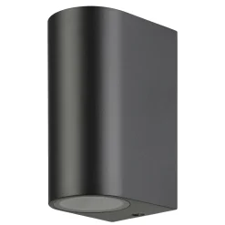 Eglo RUND MEDELLIN UDENDØRS VÆGLAMPE SORT 2X5W Discount
