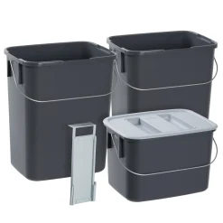 G. funder 2X12 L., 1X7 L. AFFALDSSORTERING GRÅ 265X440X190MM. Outlet