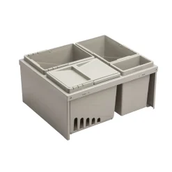 G. funder 3X11 L., 1X3 L. AFFALDSSORTERING GRÅ 530 X 425 X 240MM New