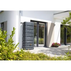 Garantia SLIM STONE 500L REGNVANDSBEHOLDER 750X1840X510 MM MØRKEGRÅ^ Regnvandstønder & Regnvandsbeholdere