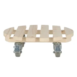 Garden Life KRUKKEVOGN TRÆ BRUN Ø38 CM - HØJDE 11,2 CM^ Havekrukker
