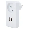 Gripo STIKDÅSE HVID M/ 2 USB UDTAG Sale