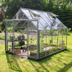 Halls ICON 8 DRIVHUS EKSKL. SOKKEL 3 MM DELT GLAS ALU 8,1 M2^ Drivhuse