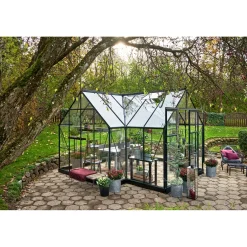 Halls ICON 8 GARDENHOUSE EKSKL. SOKKEL HÆRDET GLAS GRØN 13,0 M2 Best