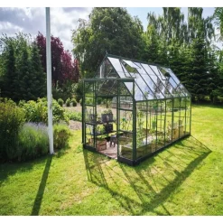 Halls ICON ICON 8 DRIVHUS EKSKL. SOKKEL 3 MM HÆRDET GLAS GRØN 11,2 M2^ Drivhuse