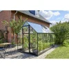 Halls QUBE 610 DRIVHUS 3 MM HÆRDET GLAS HELE BANER SORT 6,4 M2 New